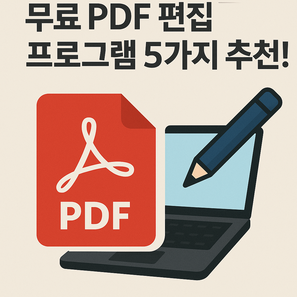 Illustration of 무료 PDF 편집 프로그램 5가지 추천!