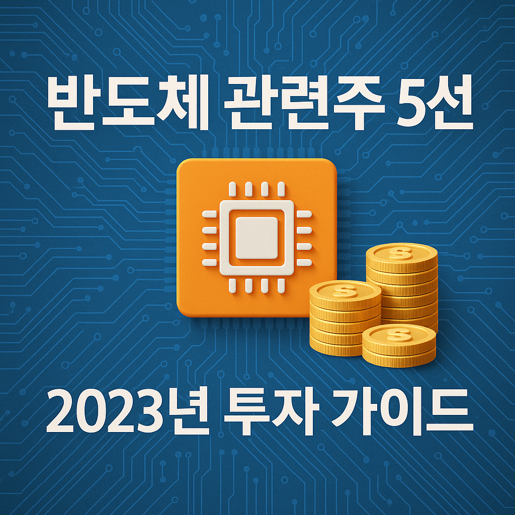 Illustration of 반도체 관련주 5선, 2023년 투자 가이드!