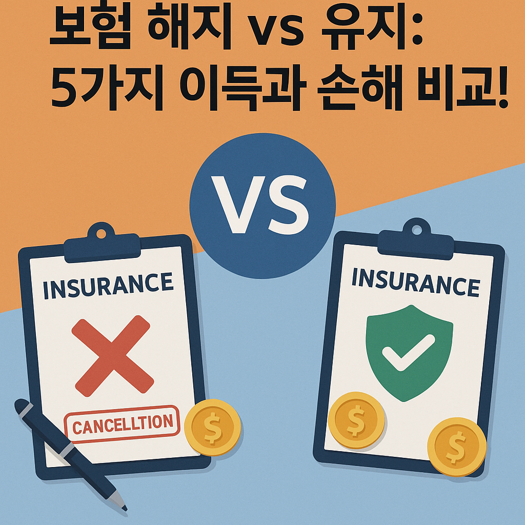 보험 해지 vs 유지: 5가지 이득과 손해 비교!