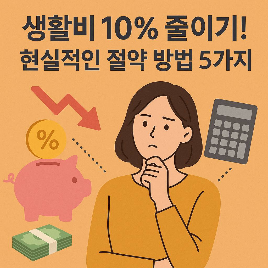 Illustration of 생활비 10% 줄이기! 현실적인 절약 방법 5가지