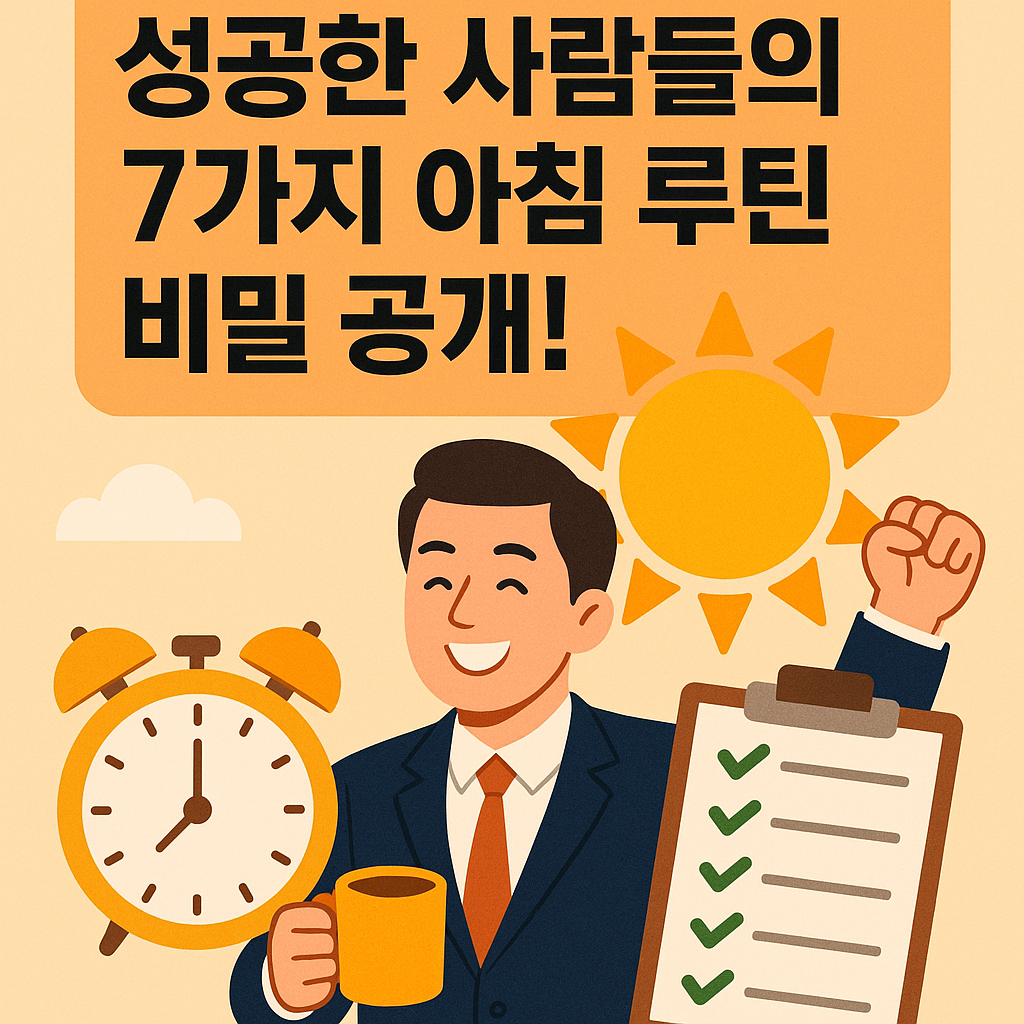 성공한 사람들의 7가지 아침 루틴 비밀 공개!