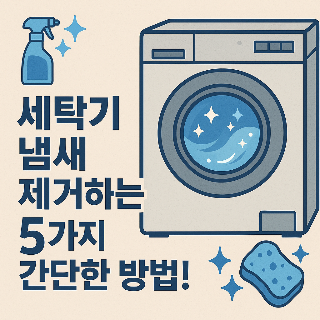 Illustration of 세탁기 냄새 제거하는 5가지 간단한 방법!
