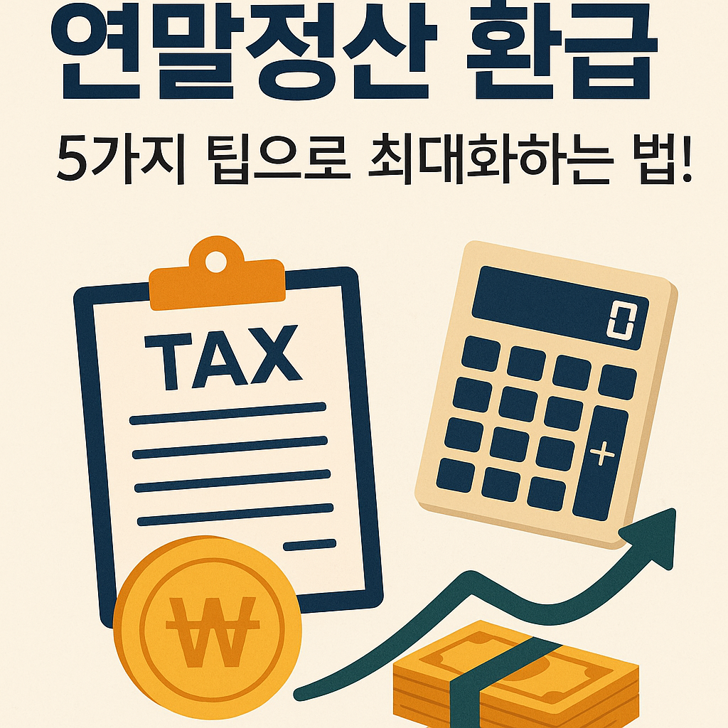 Illustration of 연말정산 환급, 5가지 팁으로 최대화하는 법!