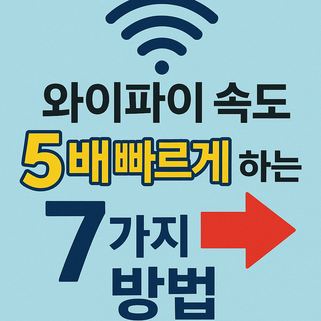 Illustration of 와이파이 속도 5배 빠르게 하는 7가지 방법!