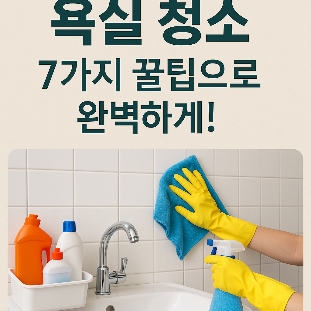 Illustration of 욕실 청소 7가지 꿀팁으로 완벽하게!