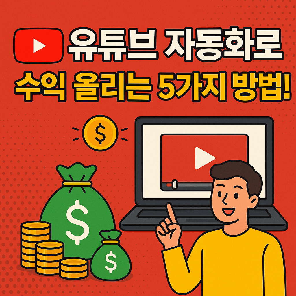 Illustration of 유튜브 자동화로 수익 올리는 5가지 방법!