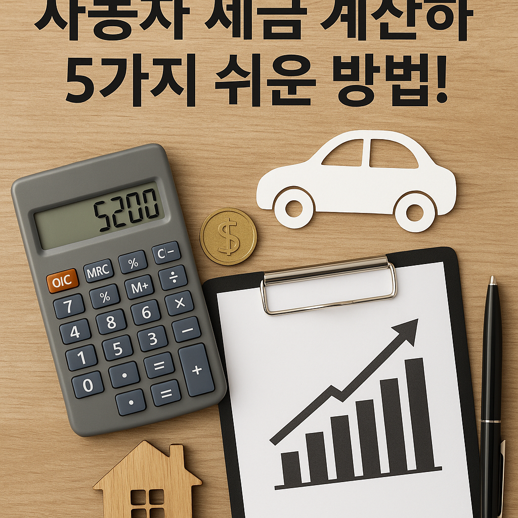 Illustration of 자동차 세금 계산하는 5가지 쉬운 방법!