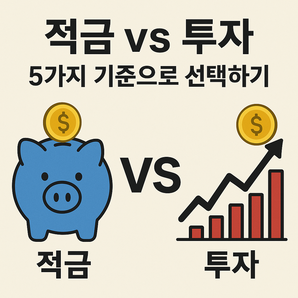 적금 vs 투자: 5가지 기준으로 선택하기!