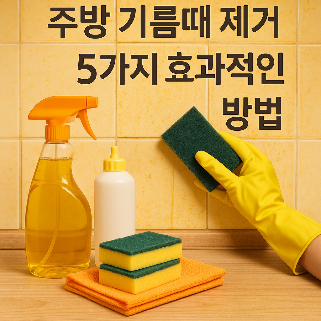 주방 기름때 제거 5가지 효과적인 방법!