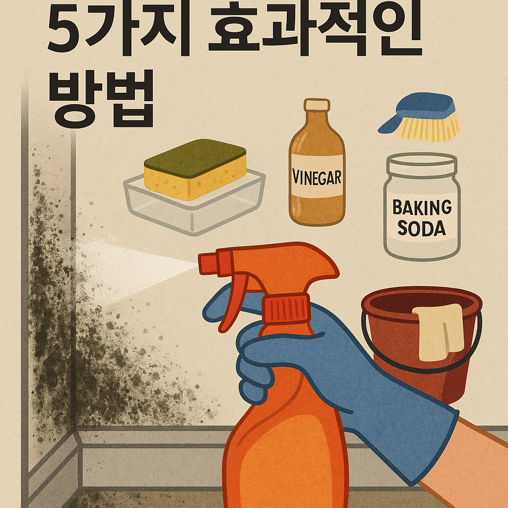 집에서 곰팡이 제거하는 5가지 효과적인 방법