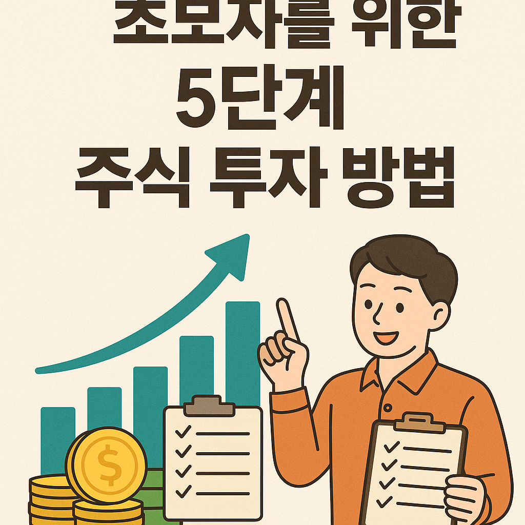 Illustration of 초보자를 위한 5단계 주식 투자 방법!