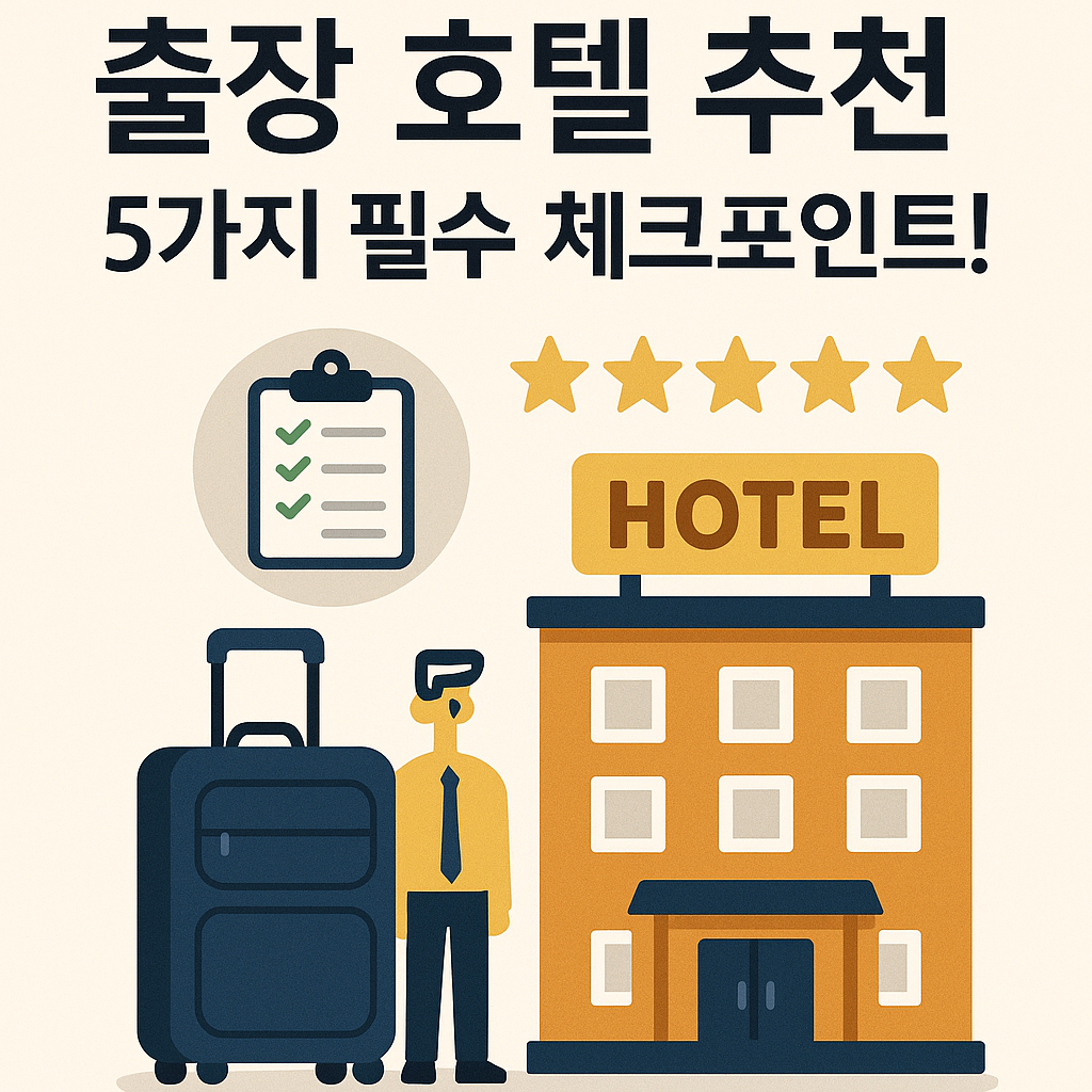 Illustration of 출장 호텔 추천: 5가지 필수 체크포인트!
