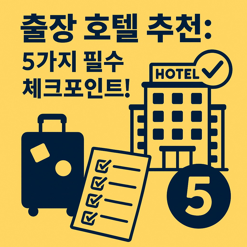 Illustration of 출장 호텔 추천: 5가지 필수 체크포인트!