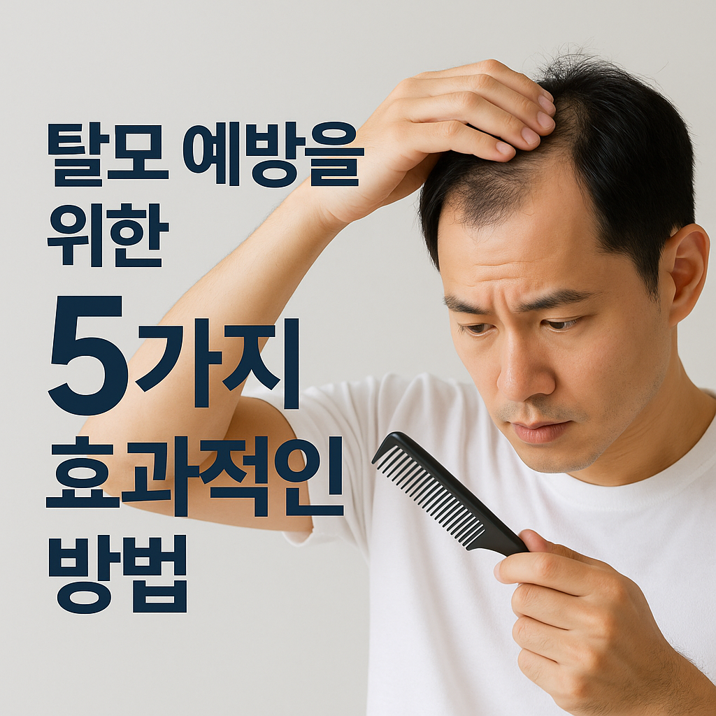 Illustration of 탈모 예방을 위한 5가지 효과적인 방법!