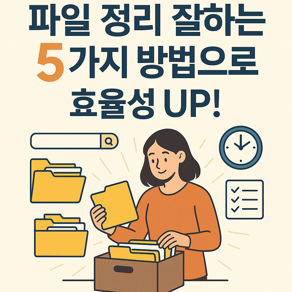 Illustration of 파일 정리 잘하는 5가지 방법으로 효율성 UP!