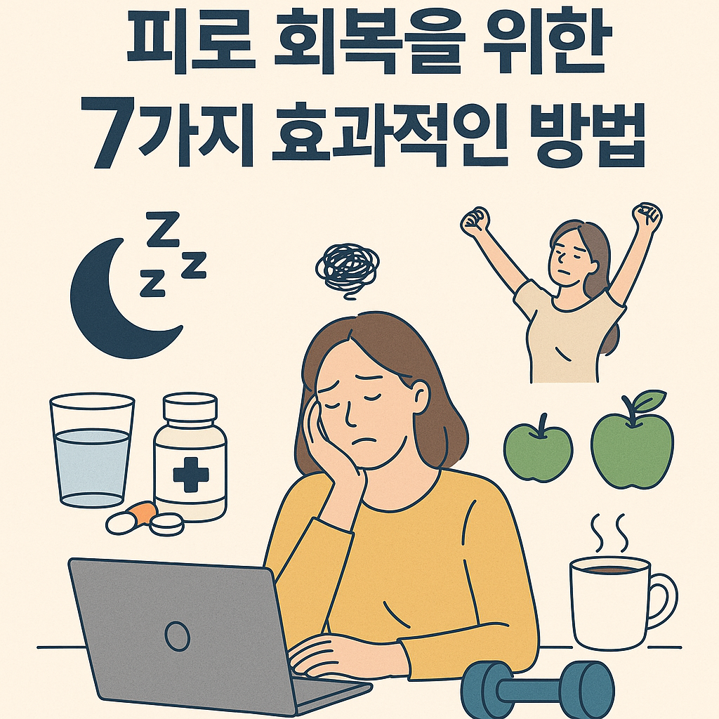 Illustration of 피로 회복을 위한 7가지 효과적인 방법!