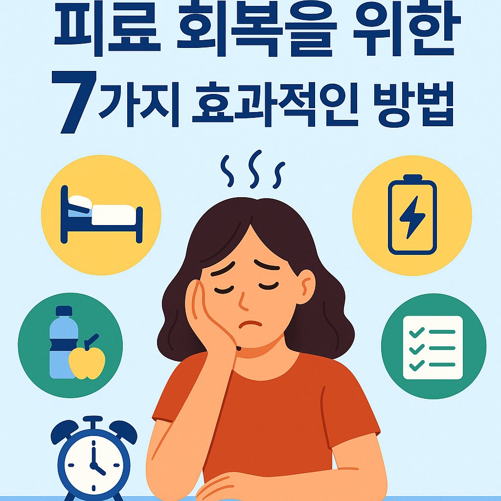 피로 회복을 위한 7가지 효과적인 방법!