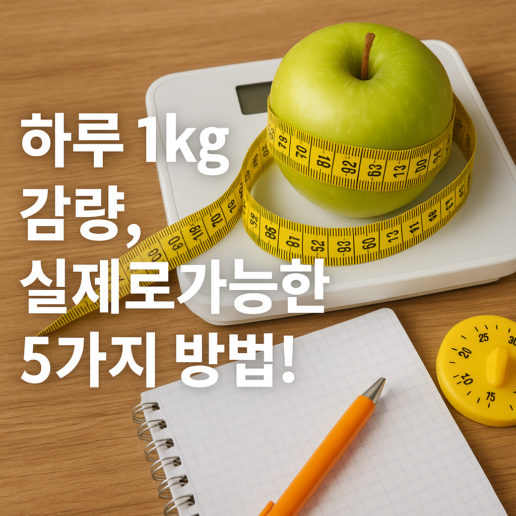 Illustration of 하루 1kg 감량, 실제로 가능한 5가지 방법!
