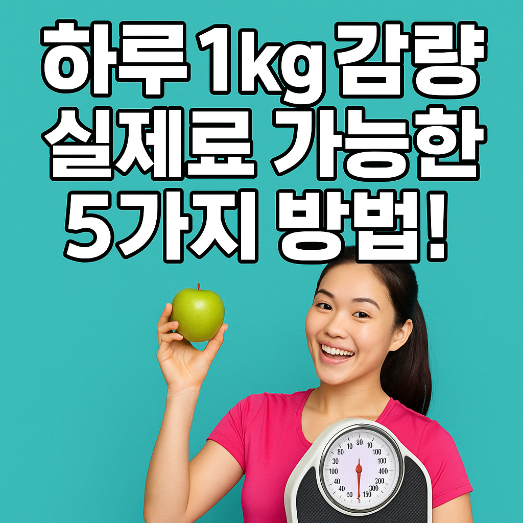 Illustration of 하루 1kg 감량, 실제로 가능한 5가지 방법!
