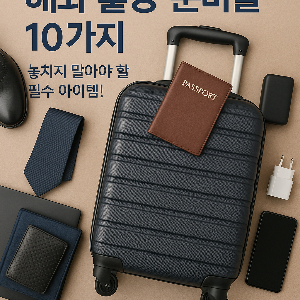 해외 출장 준비물 10가지, 놓치지 말아야 할 필수 아이템!
