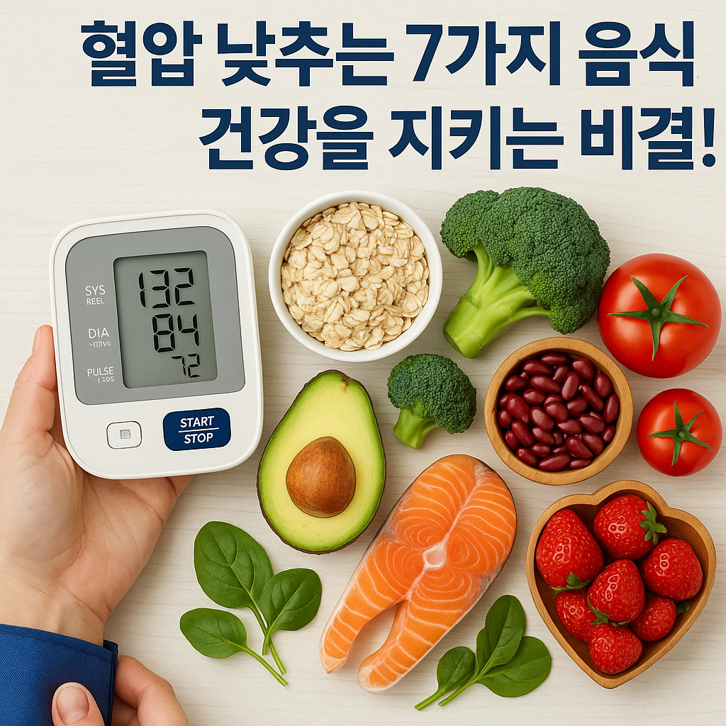 Illustration of 혈압 낮추는 7가지 음식, 건강을 지키는 비결!