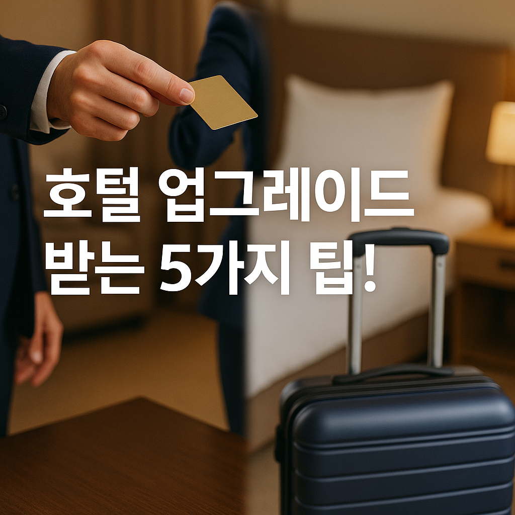 호텔 업그레이드 받는 5가지 팁!