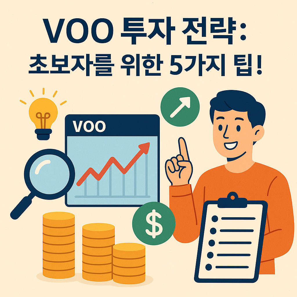 Illustration of VOO 투자 전략: 초보자를 위한 5가지 팁!